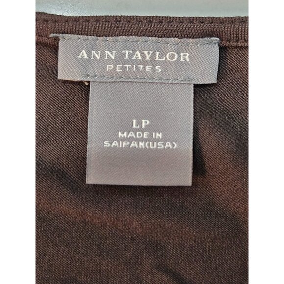 Ann Taylor Vintage Y2K Petites LP Camisole Top Brown Silk Lace Trim Feminine - Picture 6 of 9